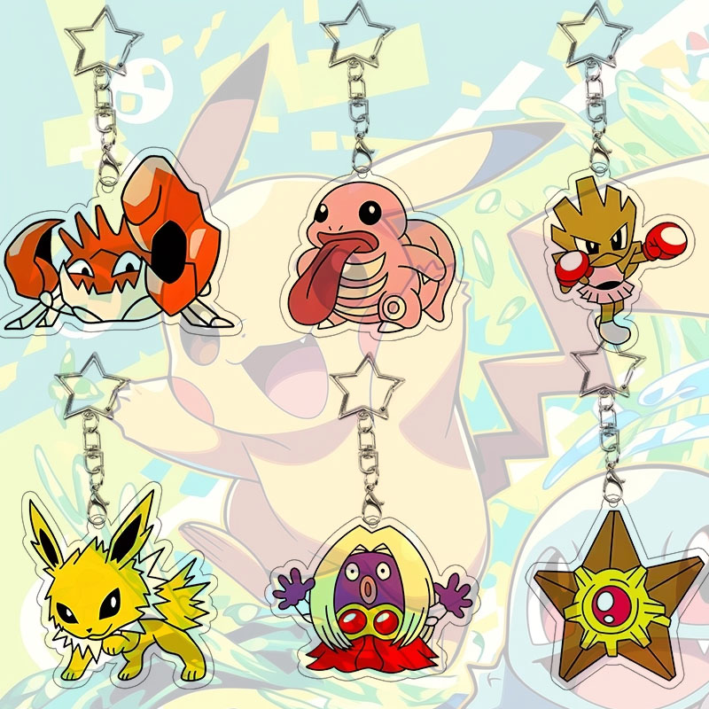 Event Supplies - Staryu Kingler Jynx アクリルキーホルダー Jolteon かわいいキーリングゲーム同人バッグペンダント装飾アクセサリー誕生日ギフト