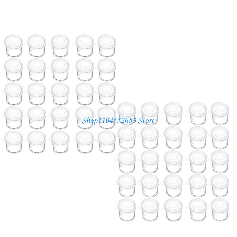 25/50 個 10 ミリリットル透明プラスチックペイントカ - Plastic Cup 50Pcs のレビューと価格