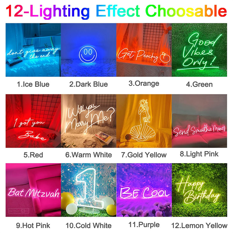 カスタムネームネオンサイン調光可能なLEDライト、寝室、自宅 - Neon Sign Party のレビューと価格