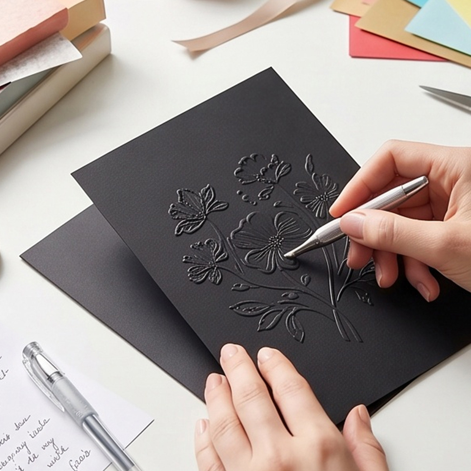 60枚入り ブラックカードストック スクラップブッキング用  - Papercraft Supply Invitation のレビューと価格