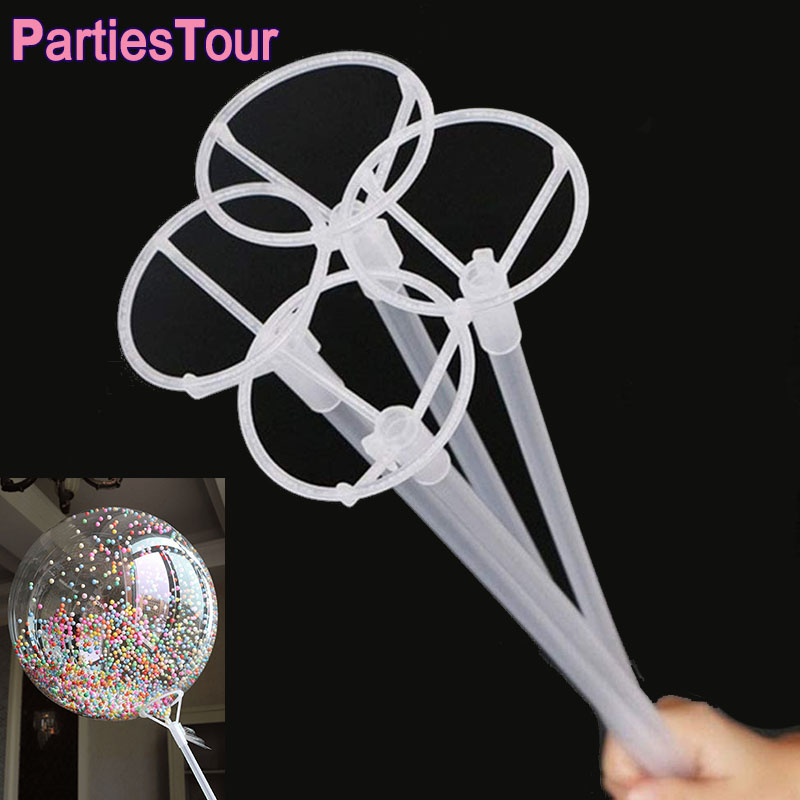 15 セット長さ 16 インチのクリアバルーンホルダー LE - Led Balloon Light のレビューと価格