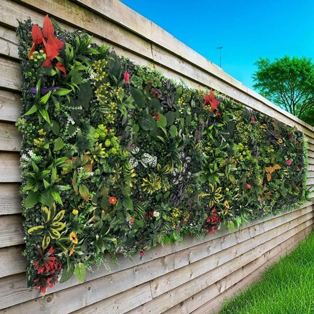 DIY人工植物壁パネルフラワー75x25cm人工ユーカリカー - Flower Wall Panel のレビューと価格