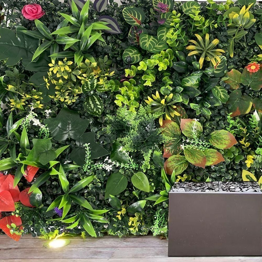 DIY人工植物壁パネルフラワー75x25cm人工ユーカリカー - Flower Wall Panel のレビューと価格