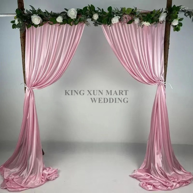 シルクの結婚式の背景カーテン,白,ドアのステージの背景,イベ - Flower Wall Panel のレビューと価格