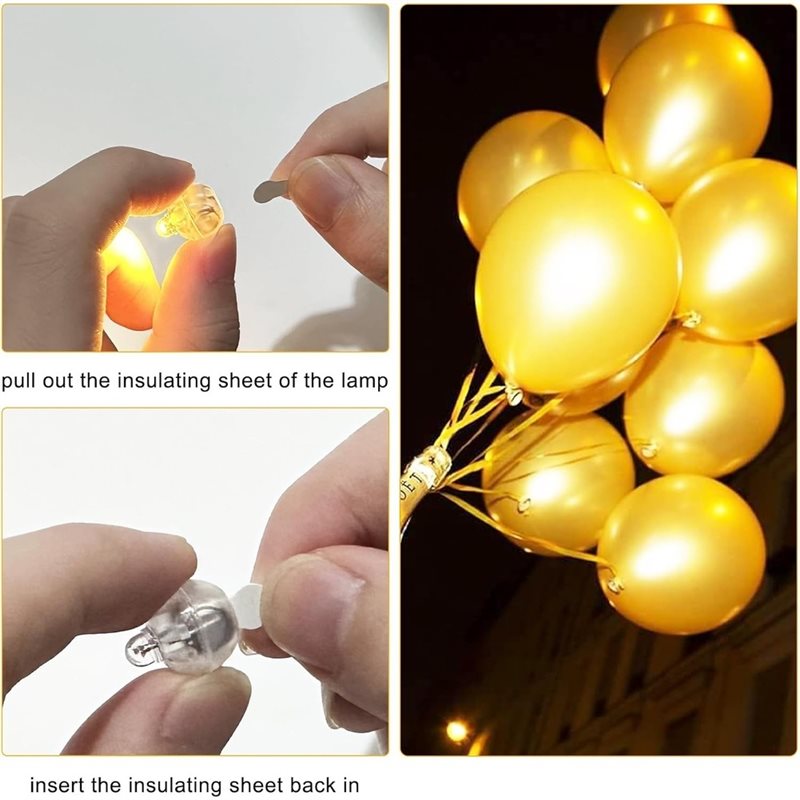 ABLN-バルーンライト100個セット、ミニLEDライトバル - Led Balloon Light のレビューと価格