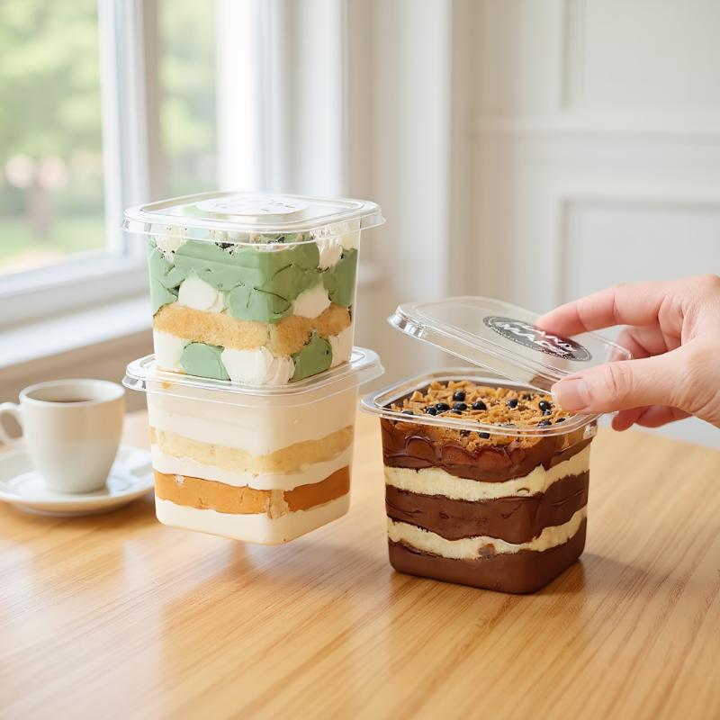 50 個の透明なプラスチックカップ使い捨てムースデザートボッ - Plastic Cup 50Pcs のレビューと価格