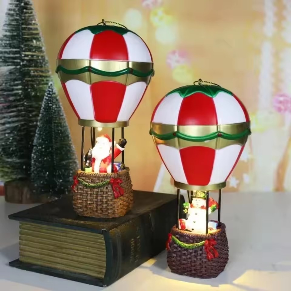 クリスマス光るオーナメント、サンタクロース雪だるま熱気球LE - Led Balloon Light のレビューと価格