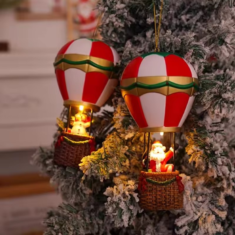 クリスマス光るオーナメント、サンタクロース雪だるま熱気球LE - Led Balloon Light のレビューと価格
