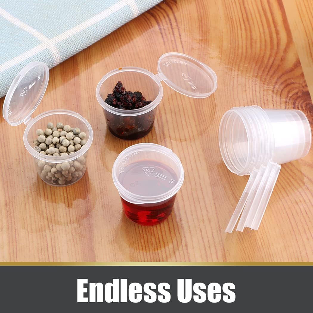 使い捨て透明プラスチックソースカップ 蓋付き 50/100個 - Plastic Cup 50Pcs のレビューと価格